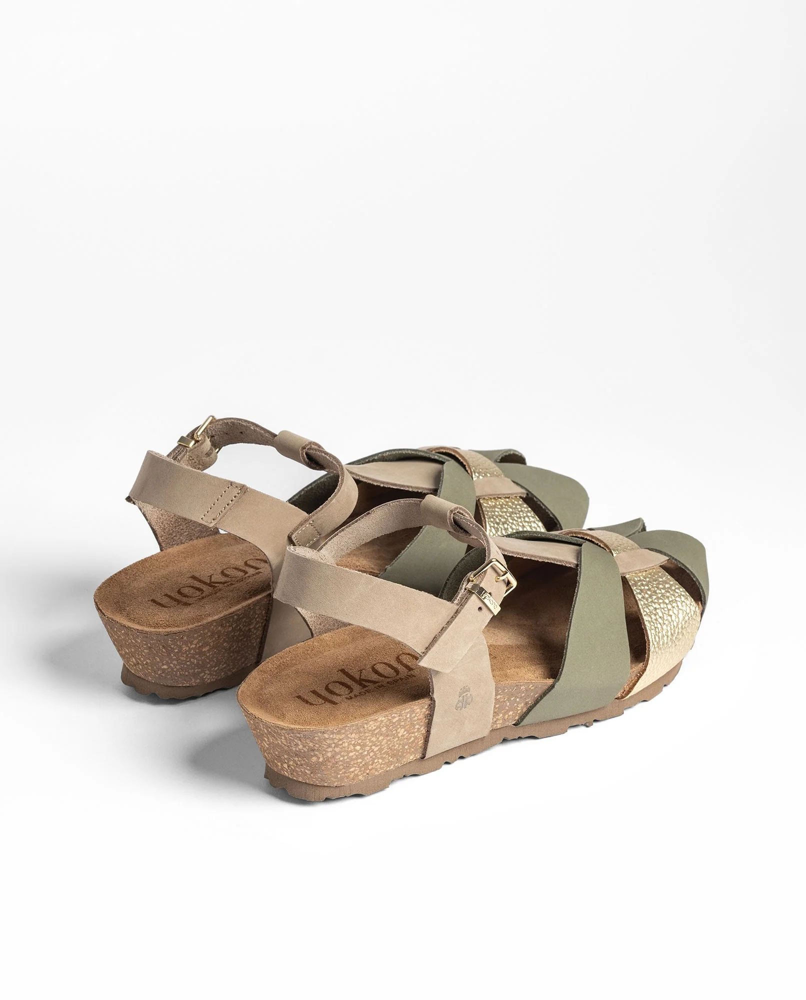 Sandalia cuña MONACO-260 verde - Image 3