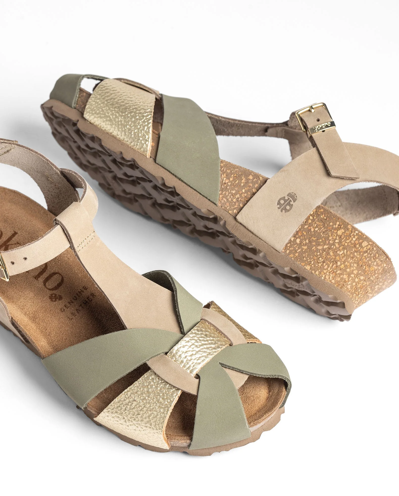 Sandalia cuña MONACO-260 verde - Image 5