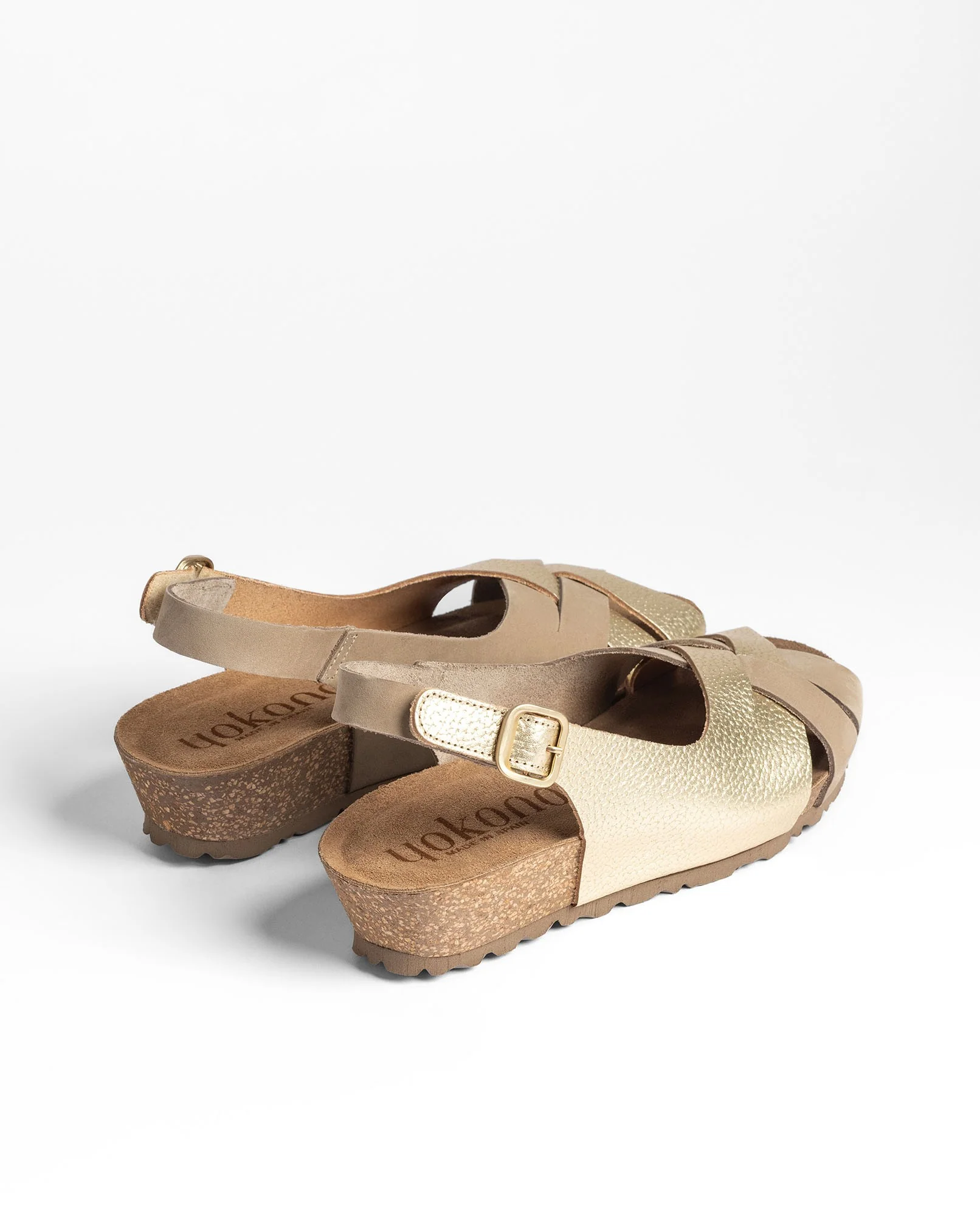 Sandalia cuña MONACO-262 dorado - Image 3