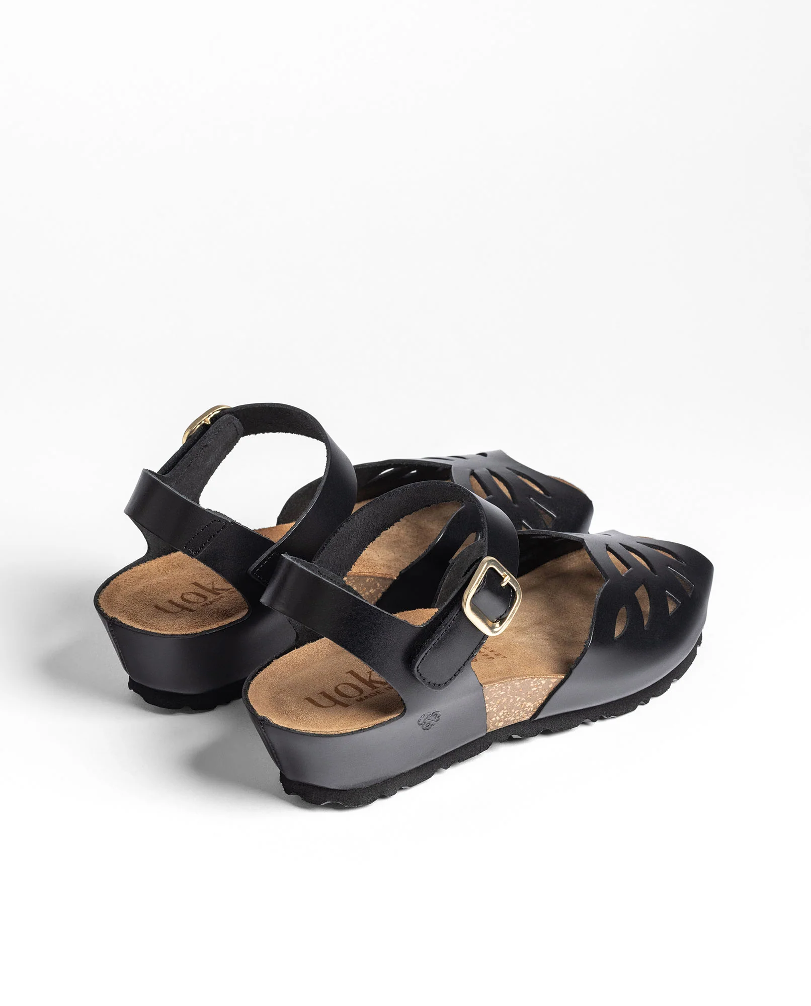 Sandalia de cuña Monaco 003 negro - Image 4