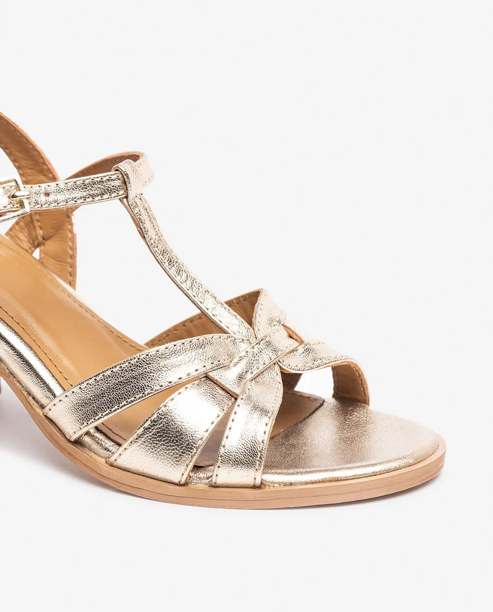 Sandalia de tacón DUGI-252 dorado - Image 5