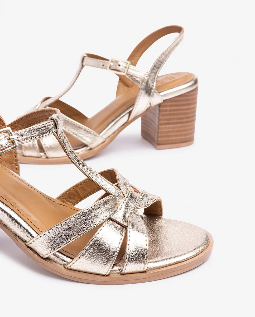 Sandalia de tacón DUGI-252 dorado - Image 6