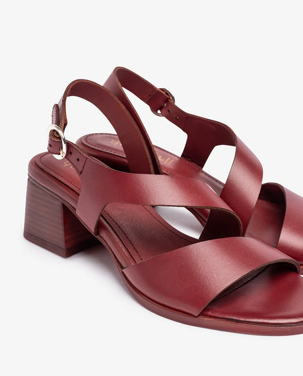 Sandalia de tacón GOLI-252 burdeos - Image 6