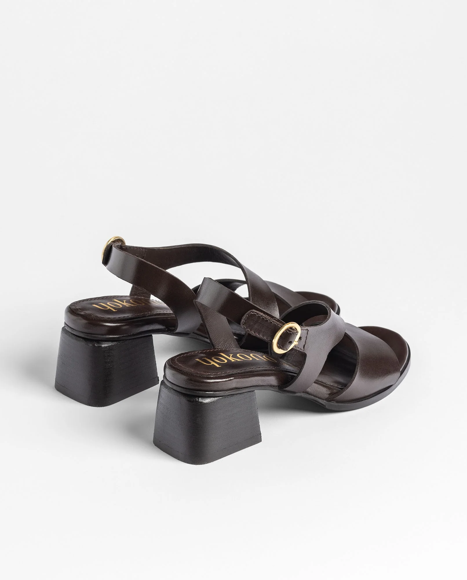 Sandalia de tacón GOLI 252 marrón oscuro - Image 3