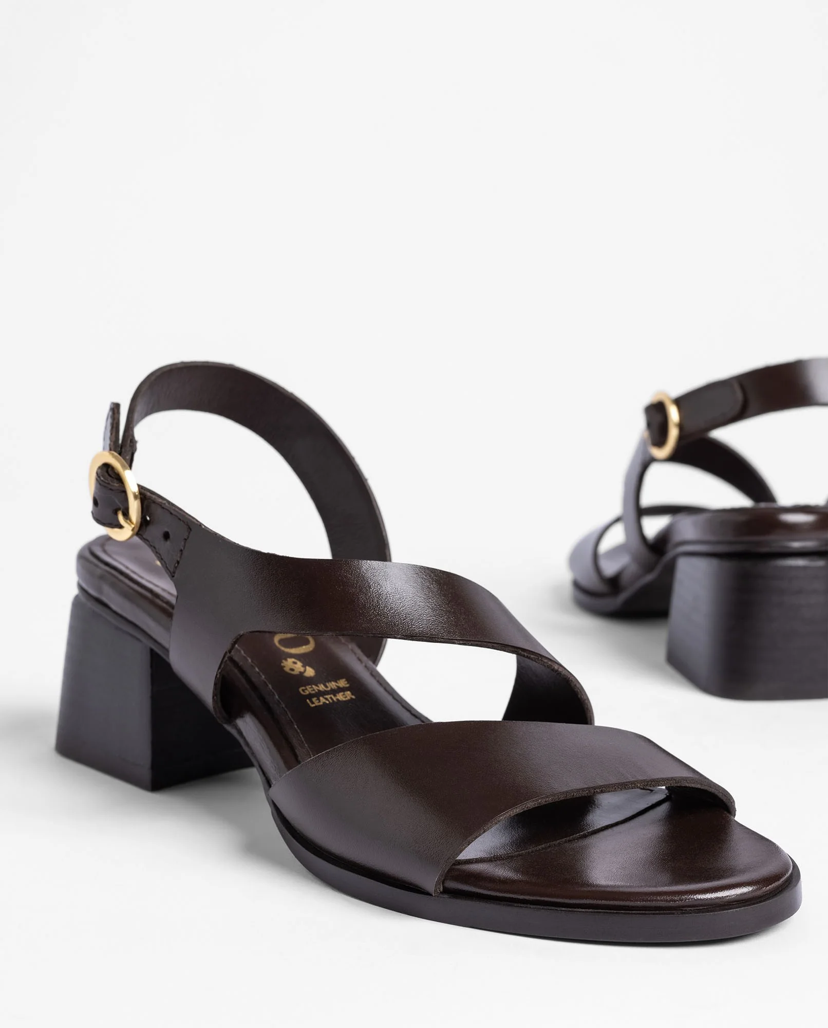 Sandalia de tacón GOLI 252 marrón oscuro - Image 5