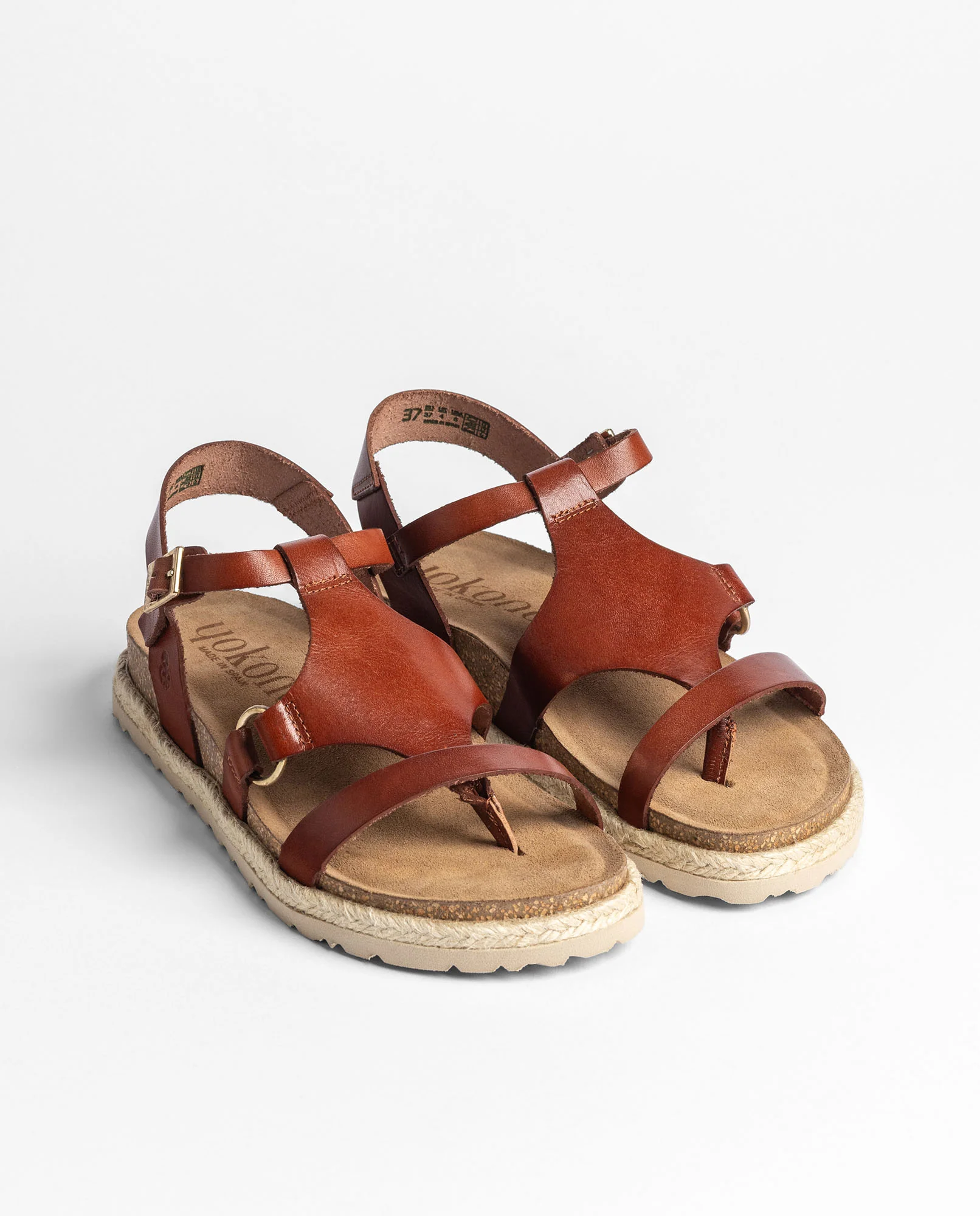 Sandalia plana ARENA-021 marrón - Image 4