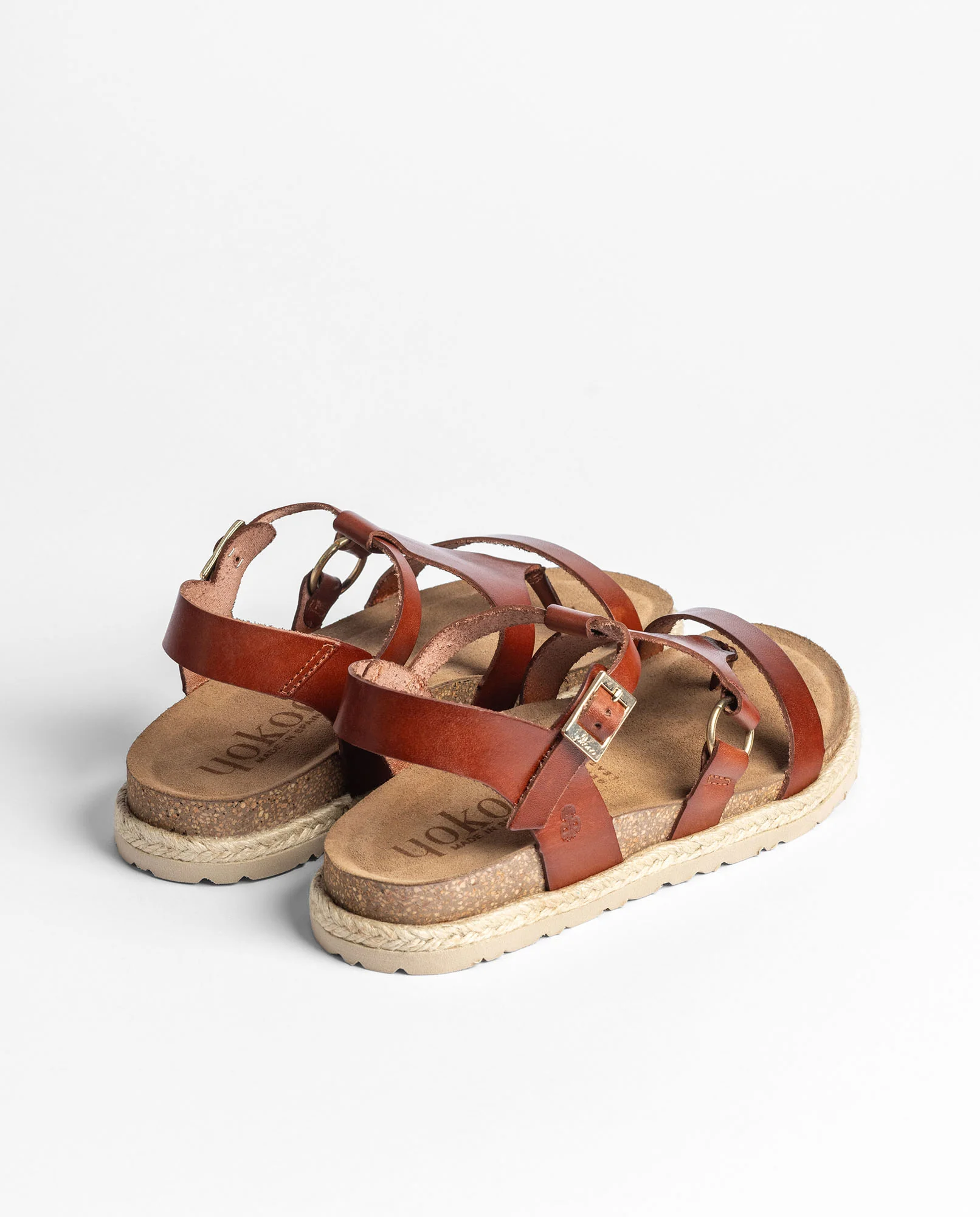 Sandalia plana ARENA-021 marrón - Image 5