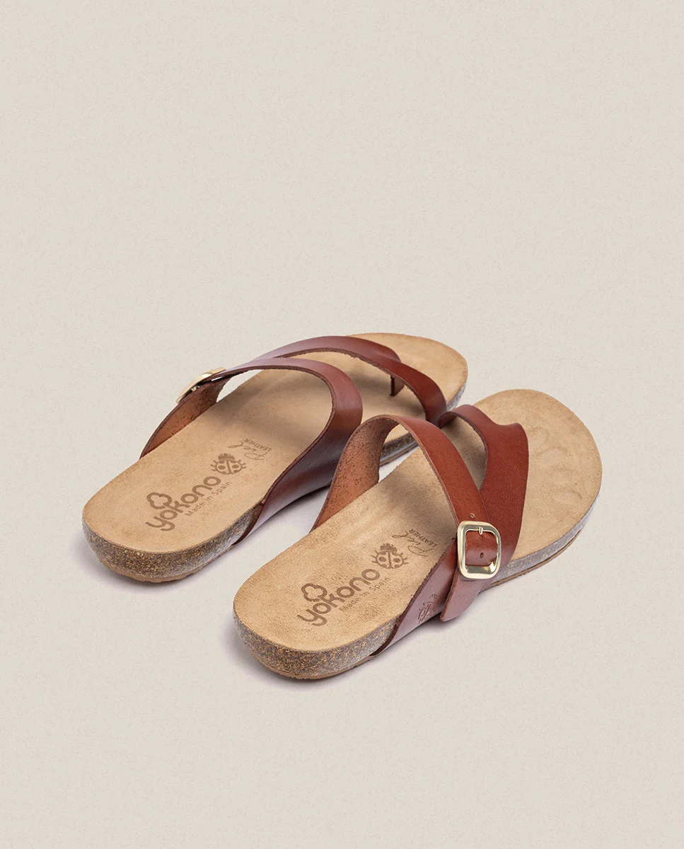 Sandalia plana Ibiza 013 marrón - Image 5