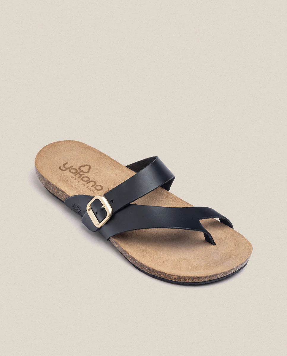 Sandalia plana Ibiza 013 negro - Image 5