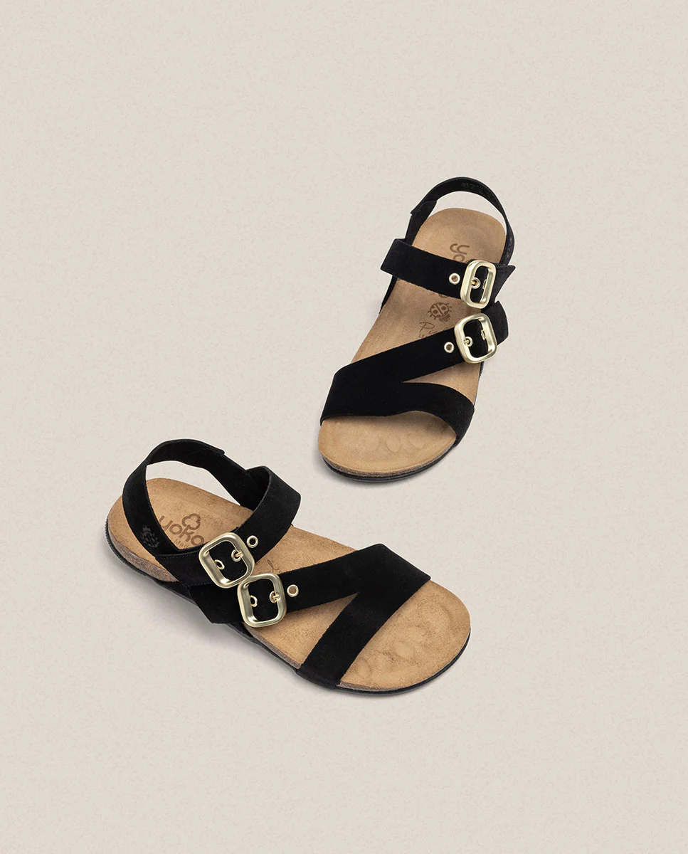 Sandalia plana Manacor 023 negro - Image 3