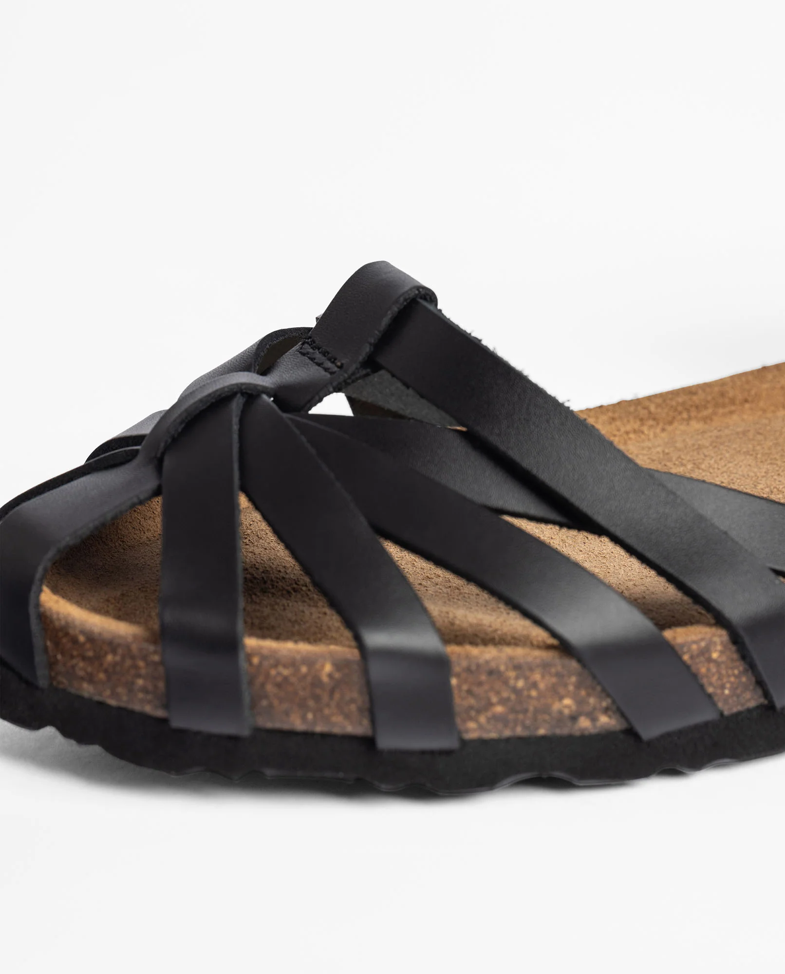 Sandalia plana VILLA-011 negro - Image 3