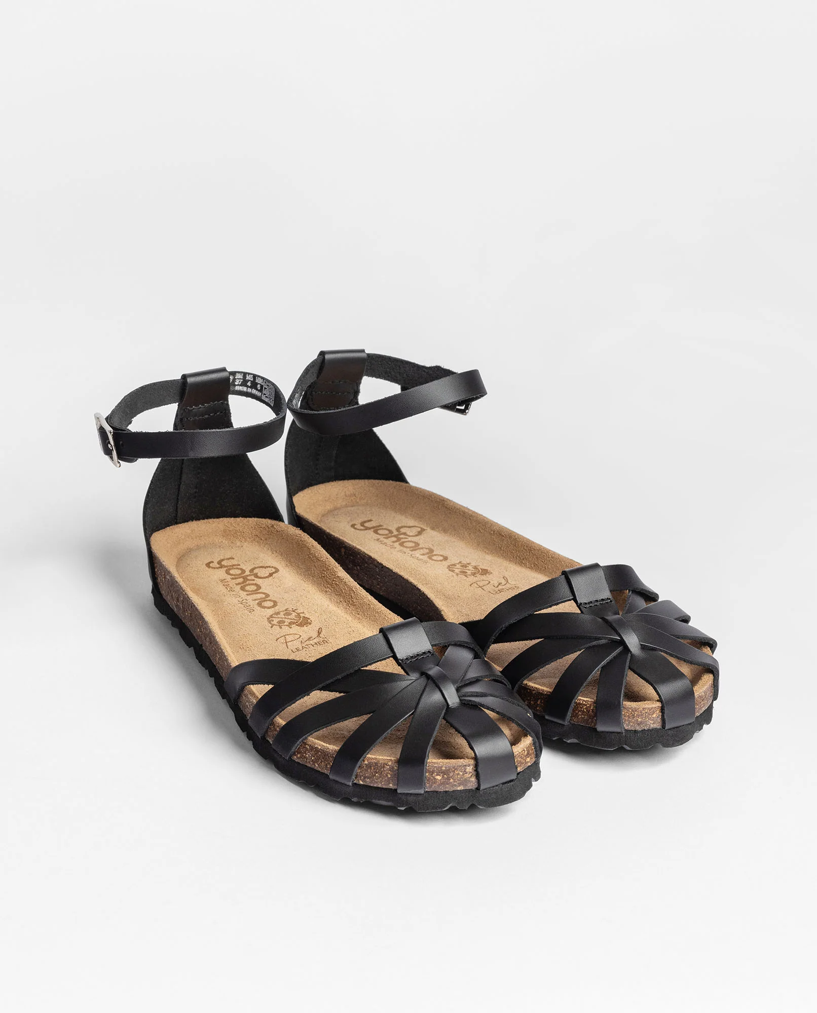 Sandalia plana VILLA-011 negro - Image 4